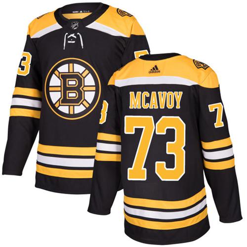 Adidas Men Boston Bruins #73 Charlie McAvoy Black Home Authentic Stitched NHL Jersey